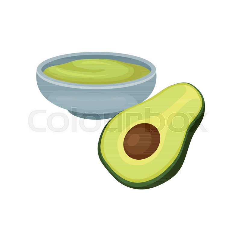 800x800 Guacamole In Ceramic Bowl And Half Of Fresh Avocado. Delicious