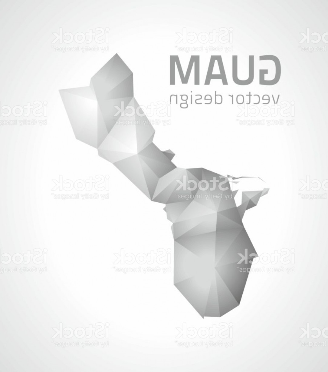 1084x1228 Guam Vector Polygonal Modern Grey And Silver Map Of America Gm