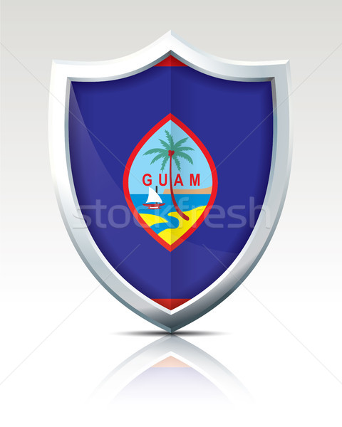 480x600 Shield With Flag Of Guam Vector Illustration Ojal ( 8845300