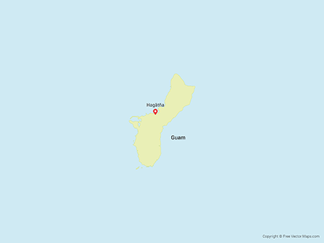 460x345 Vector Map Of Guam Free Vector Maps