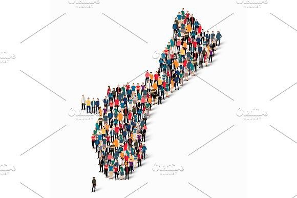 580x386 People Map Country Guam Vector. Travel Infographics Ultimate