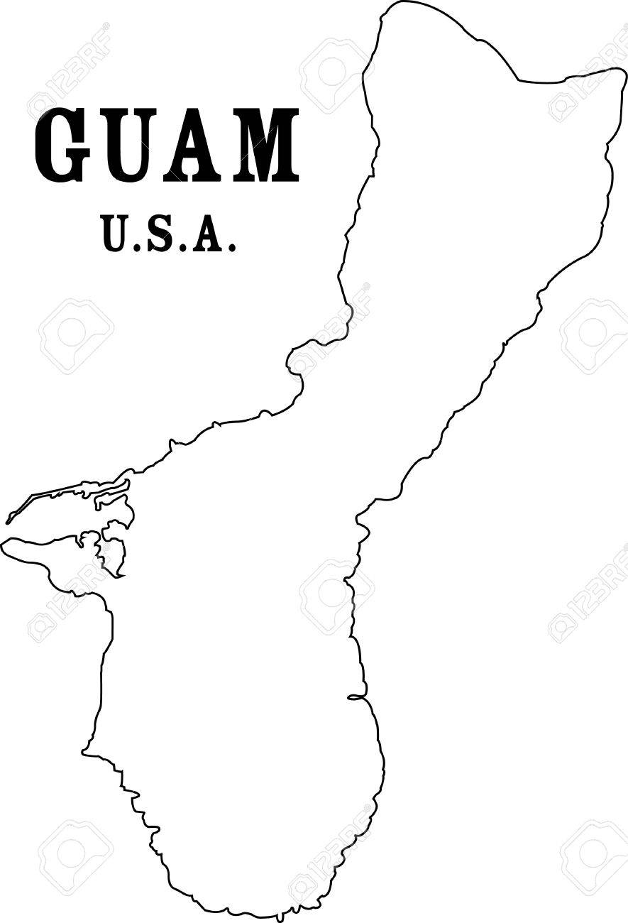 885x1300 Grunge Stamp With Map Of Guam