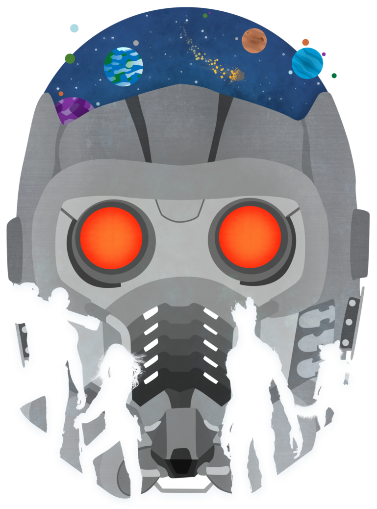 769x1038 Guardians Of The Galaxy Helmet Silhouettes Vector By