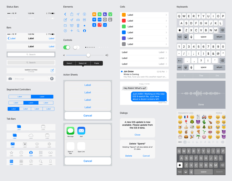 750x586 Free Ios 9 Gui Kits Amp Templates