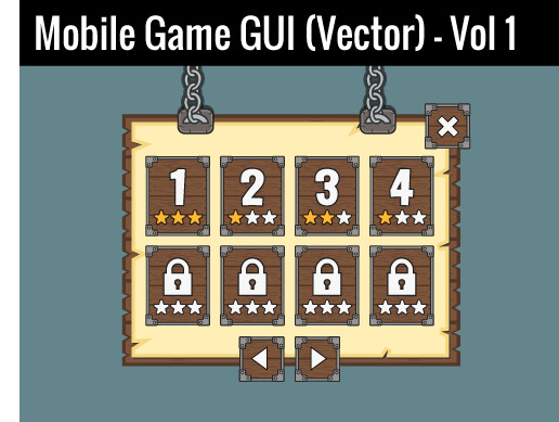 516x389 Mobile Game Gui (Vector)