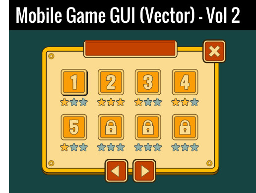 516x389 Mobile Game Gui (Vector)