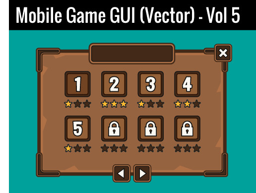 516x389 Mobile Game Gui (Vector)
