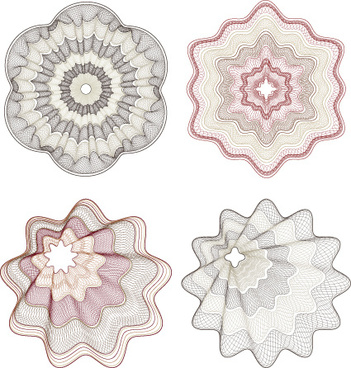 351x368 Guilloche Vector Free Vector Download (30 Free Vector) For