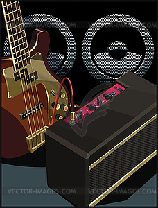 228x300 Electric Guitar With Amp And Speaker