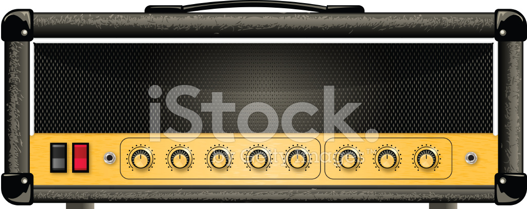 1024x406 Guitar Amp Head Stock Vector