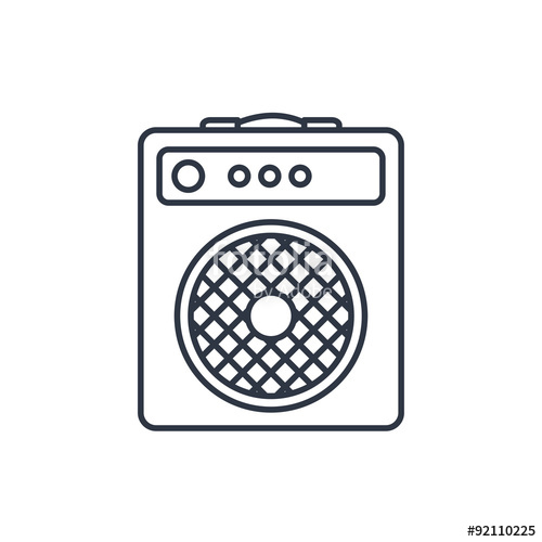 500x500 Guitar Amplifier Outline Icon Stock Image And Royalty Free Vector