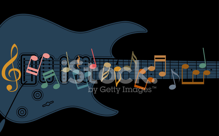 708x440 Guitar Neck And Stock Vector