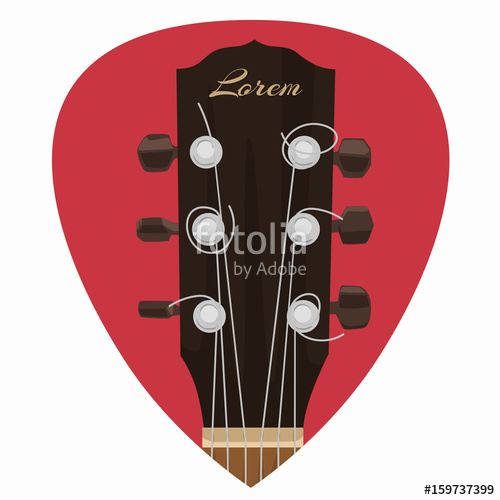 500x500 Guitar Neck Icon In Mediator Form Stock Image And Royalty Free