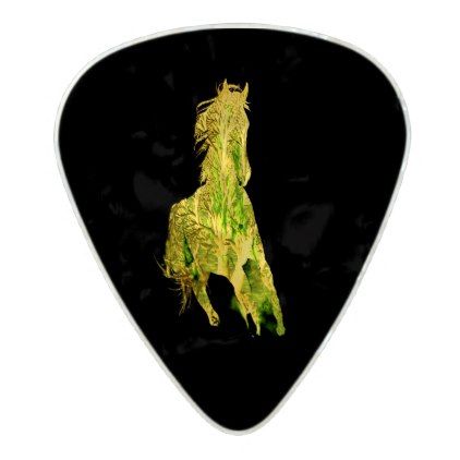 422x422 Horse In Branches Vector Illustration Guitar Pick