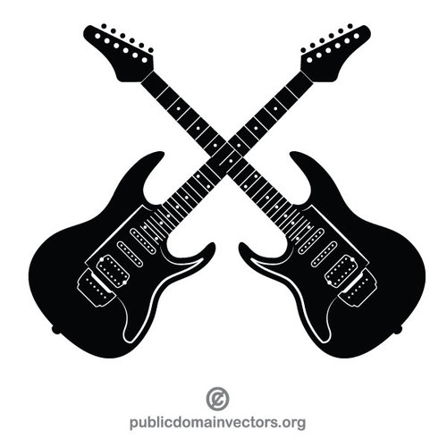 500x500 Electric Guitars Vector Clip Art Public Domain Vectors