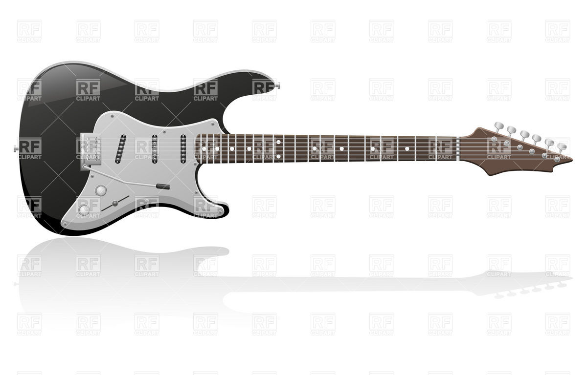 1200x768 Black Electric Guitar Vector Image Vector Artwork Of Objects