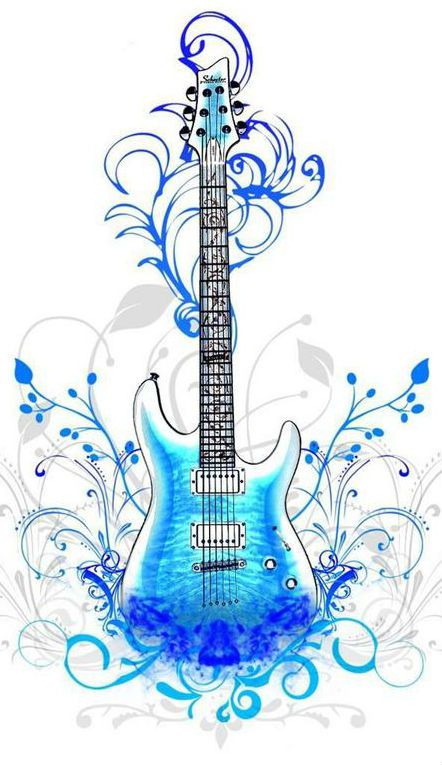 442x765 Blue Guitar Vector Art. Strings Amp Things Guitars