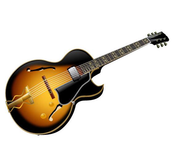 572x536 Download Here Free Guitar Vector Graphic In Ai, Cdr And Eps File