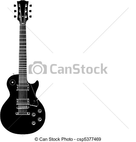 450x470 Drawn Guitar Vector