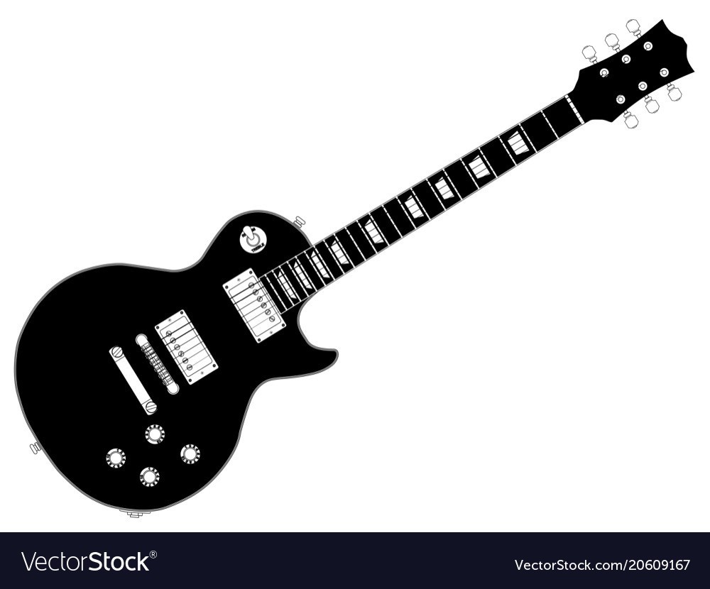 1000x830 Black Guitar Vector 20609167 6