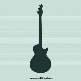 338x338 Vector Silueta De Guitarra Musical