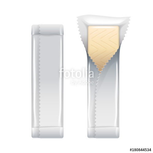 500x500 Chewing Gum Sticks Set. Bubble Gum Vector. Stock Image And