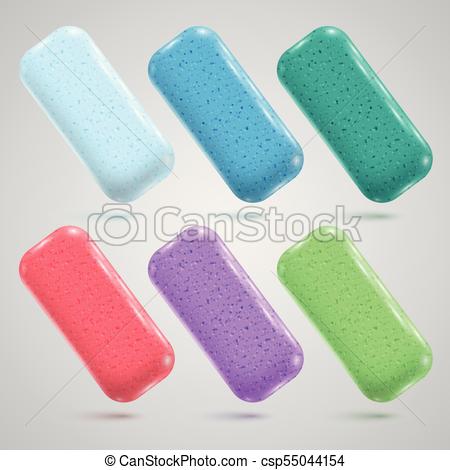 450x470 Realistic Chewing Gum, Vector Clipart Vector