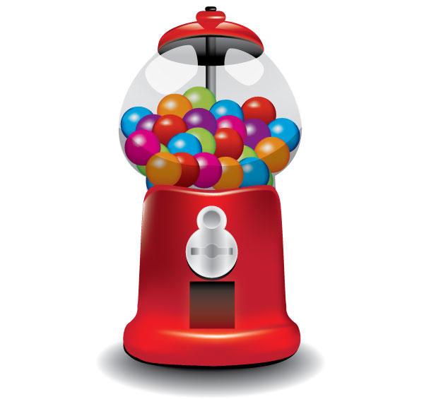 600x565 Free Gumball Machine Vector Illustration 123freevectors