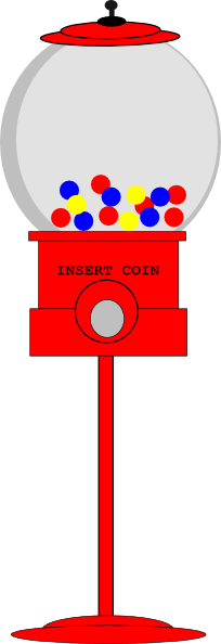 204x594 Gumball Clipart Bubble Gum Machine
