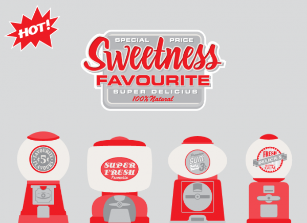 600x436 Vintage Gumball Machines. Premium Vector Graphics