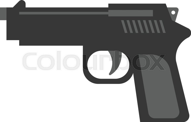 800x510 Vector Gun, Flat Design Stock Vector Colourbox