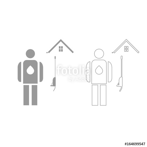 500x500 Power Washing And Gutter Cleaning Set Icon . Stock Image And