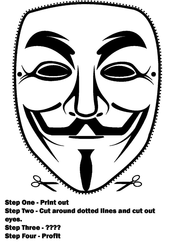 736x1041 Guy Fawkes Masks Clipart