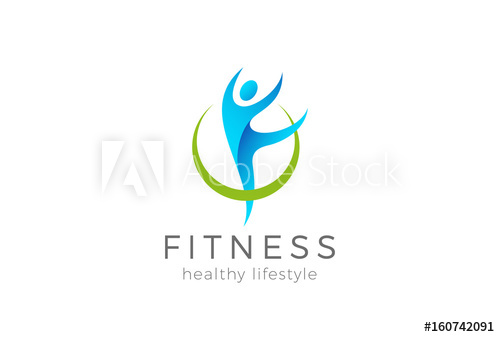 500x337 Fitness Sport Gym Logo Vector Woman Girl Gymnastics Exercise