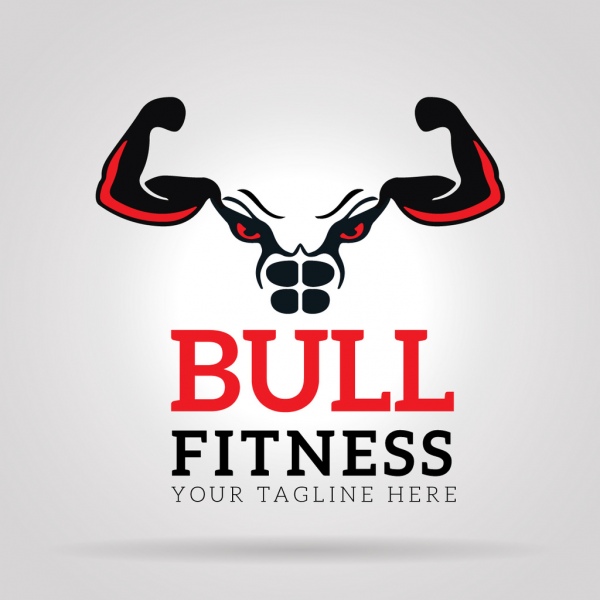 600x600 Bull Fitness Gym Logo Free Vector In Adobe Illustrator Ai ( .ai