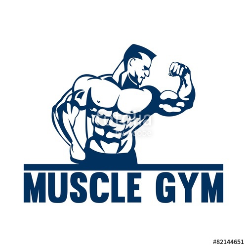 500x500 Muscle Gym Logo Mascot Template Stock Image And Royalty Free