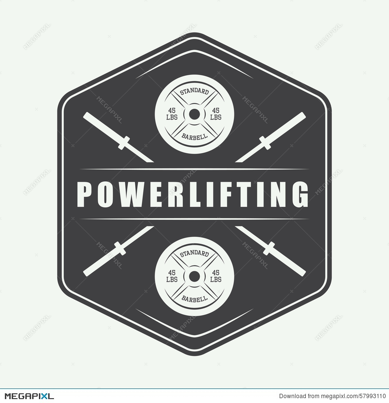 800x830 Gym Logo In Vintage Style. Vector Illustration. Illustration