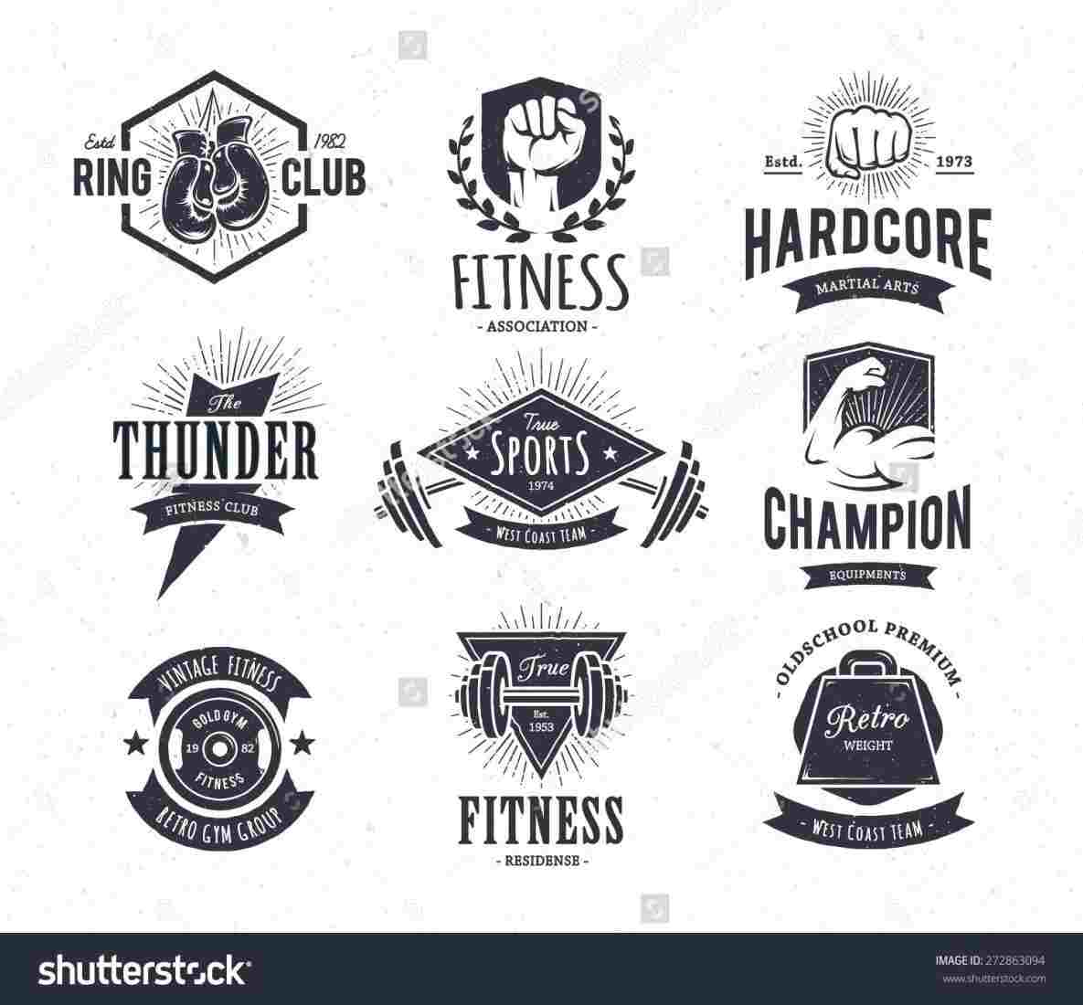 1185x1100 Stylish Fitness Emblems Gym Logo Stock Vector Rhshutterstockcom