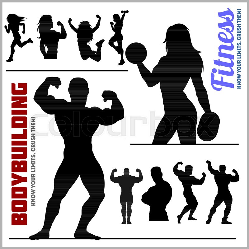 800x800 Silhouettes Of Bodybuilders And Fitness Girls