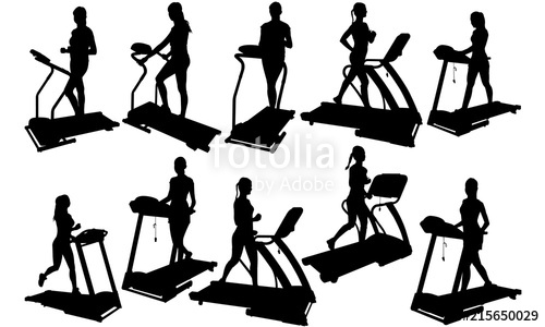 500x300 Woman On Treadmill Silhouette Fitness