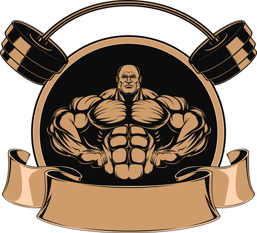 500x454 Brown Gym Labels Vector Set 11 Free Download