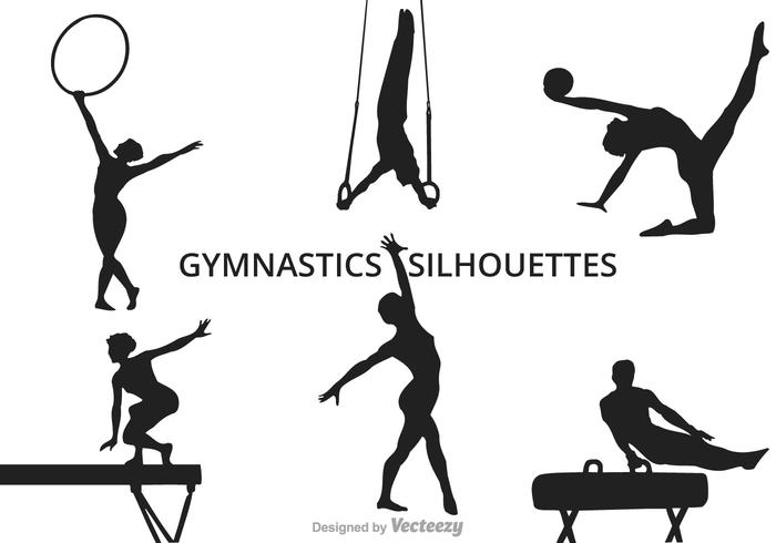 700x490 Free Vector Gymnastics Silhouettes
