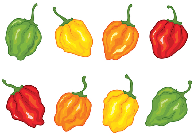 632x443 Habanero Papper Vectors Pack Free Vector Download 440451 Cannypic