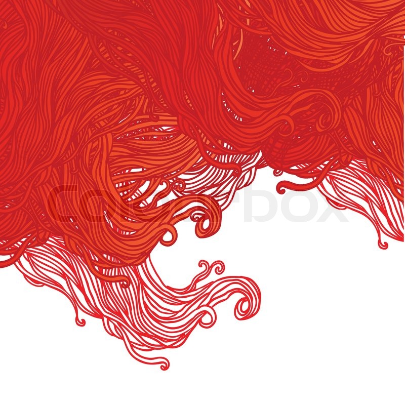 800x800 Spa Beauty Red Long Hair As Background Stock Vector Colourbox