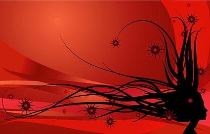 425x273 Cool Background Vector With Dynamic Female Hair Free Vector In