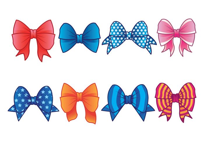 700x490 Hair Ribbon Vector Icons