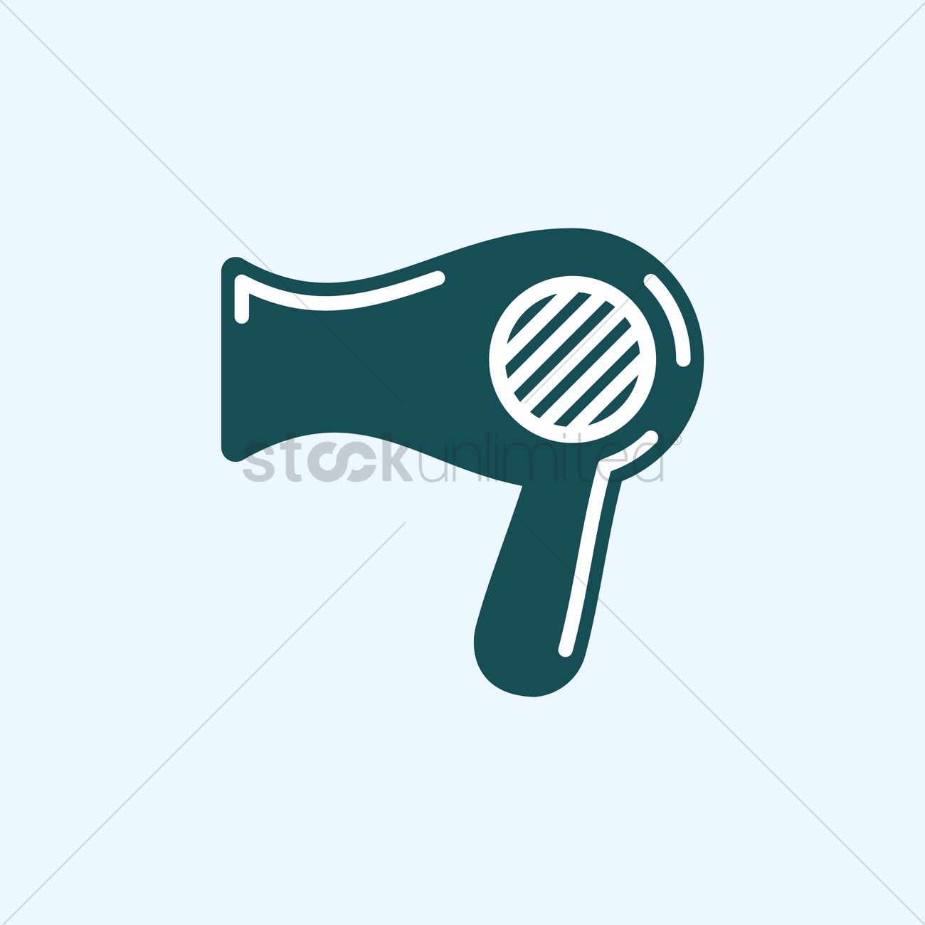 1300x1300 Hairdryer Vector Image