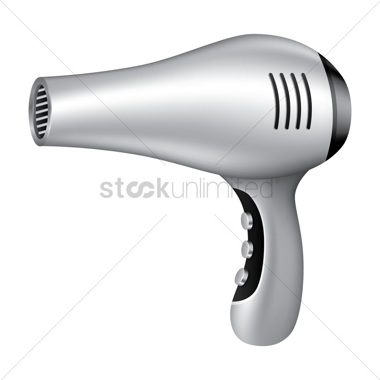 1300x1300 Hairdryer Vector Image