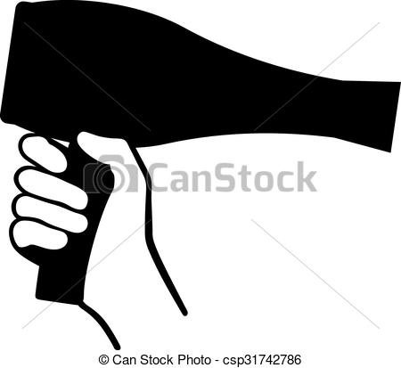 450x413 Hand Holding A Hair Dryer.