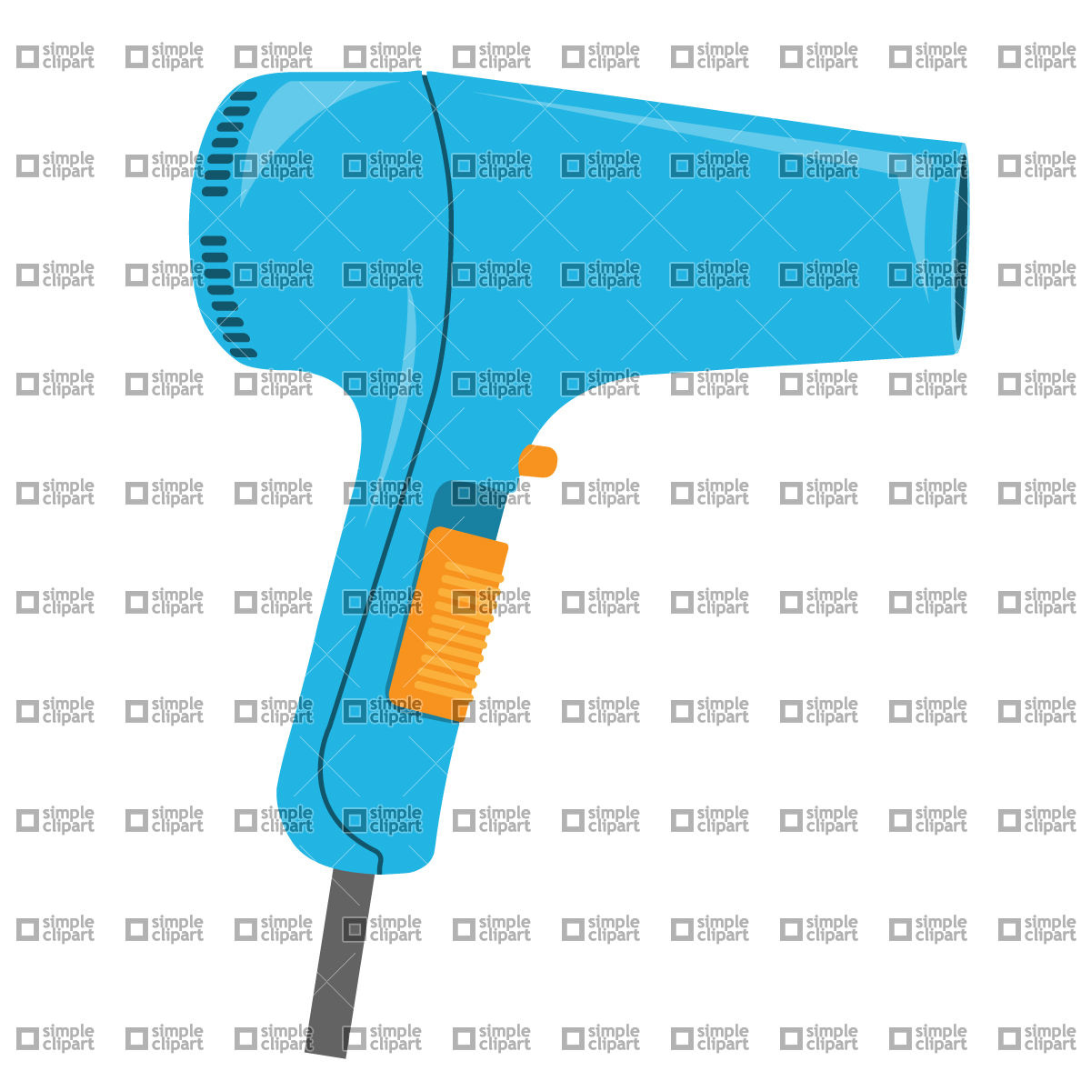 1200x1200 Domestic Hairdryer Vector Image